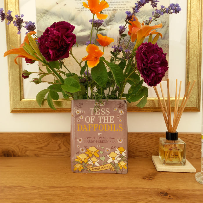 Ceramic Book Vase " Tess Of The Daffodils"