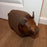 Leather Look and Fur Pig Door Stop