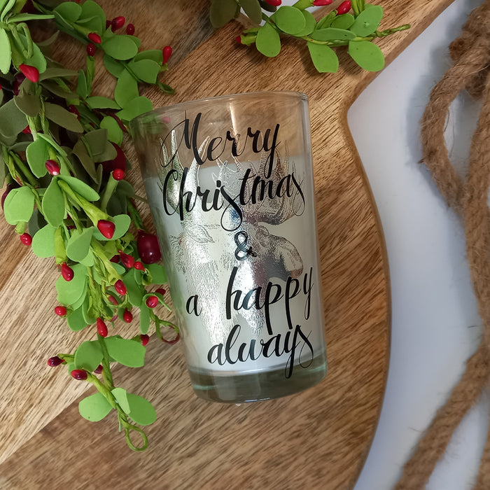 Lene Bjerre ‘Merry Christmas and A Happy Always’ Votive. 11cm