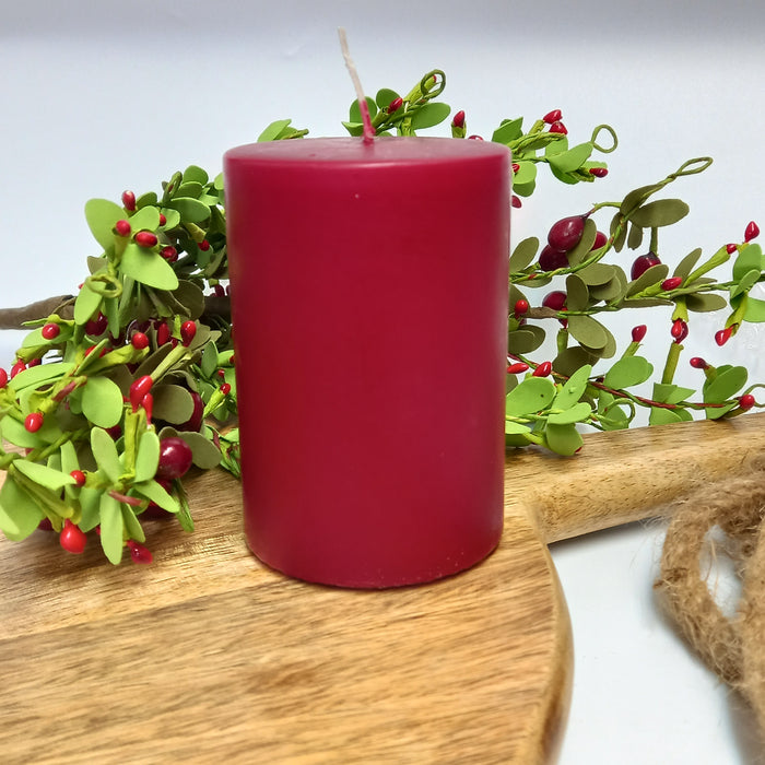 Red Pillar Candle