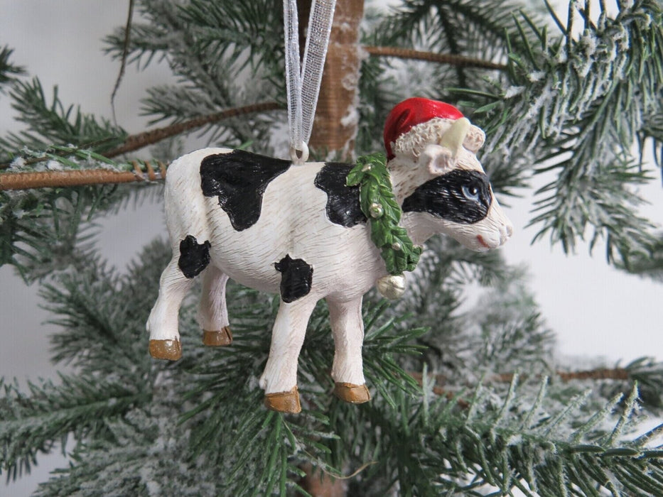 Cow Christmas Tree Decorations - Set of 2