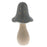 Ceramic Mushroom Glow Lamp Large Grey