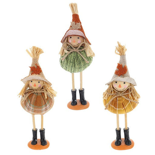 Pumpkin Standing Scarecrow - Yellow/green/Brown