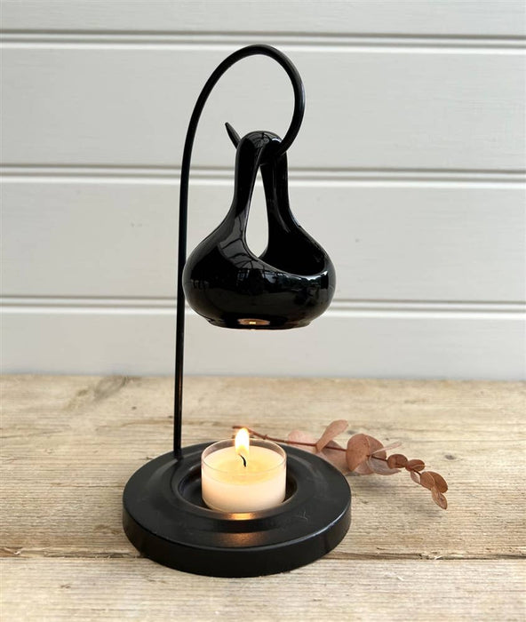 Tear Drop Style Wax Melter / Oil Burner - Black