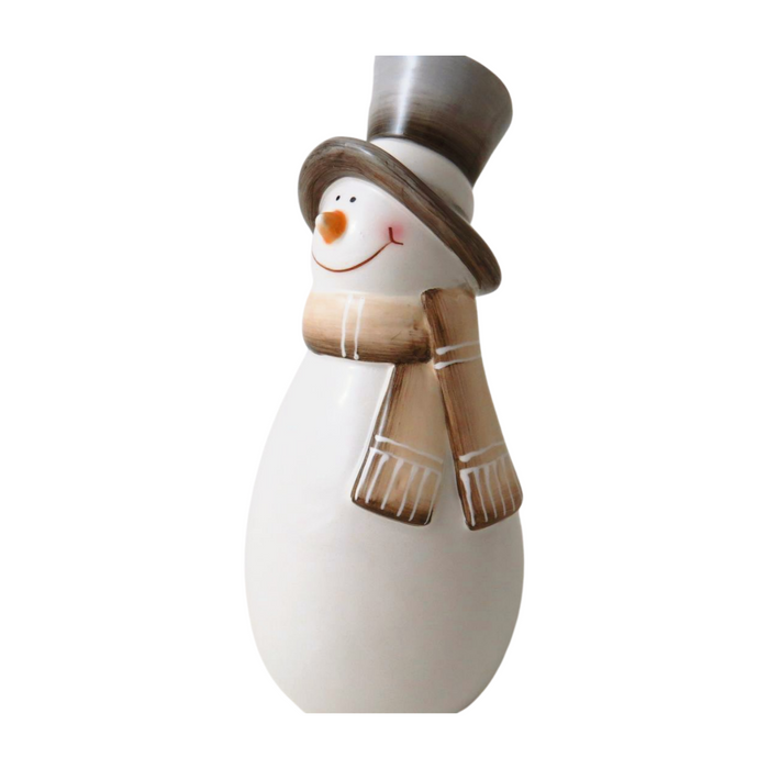 Snowman In Hat And Scarf