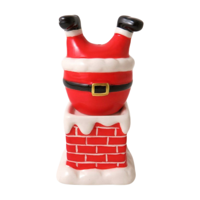 Santa in chimney salt & pepper holder