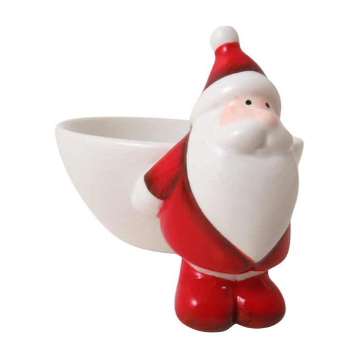 Standing Santa Bowl - Ceramic Christmas Decoration