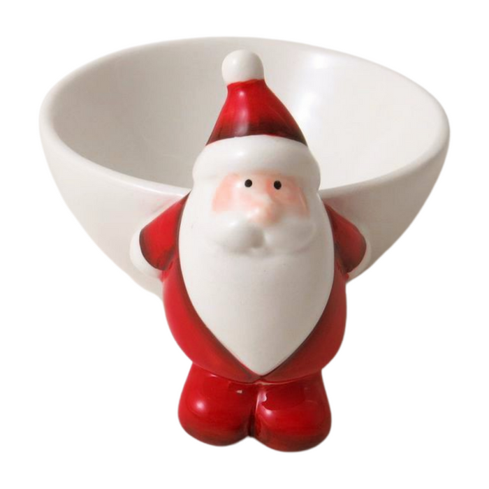 Standing Santa Bowl - Ceramic Christmas Decoration