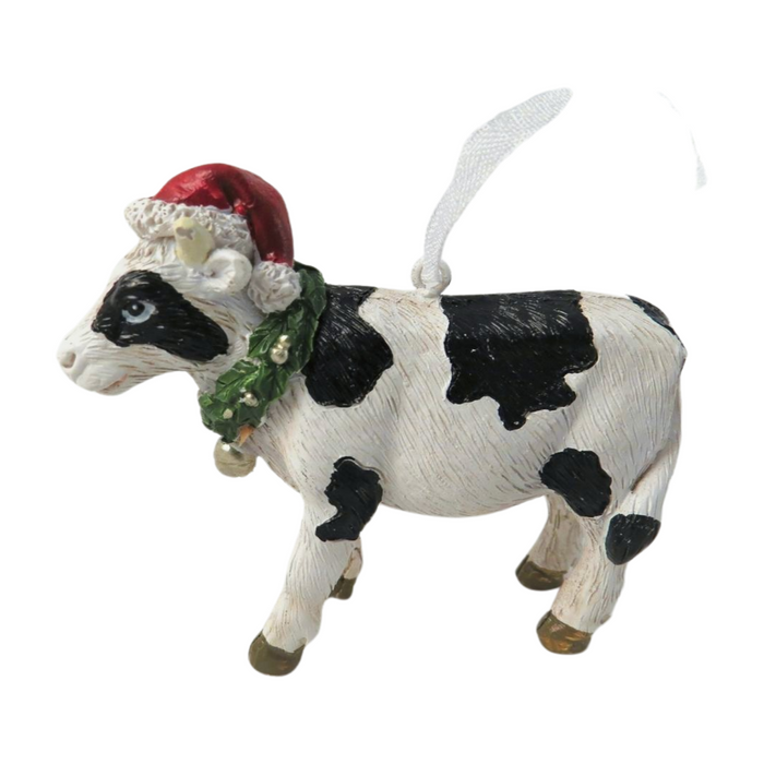 Cow Christmas Tree Decorations - Set of 2