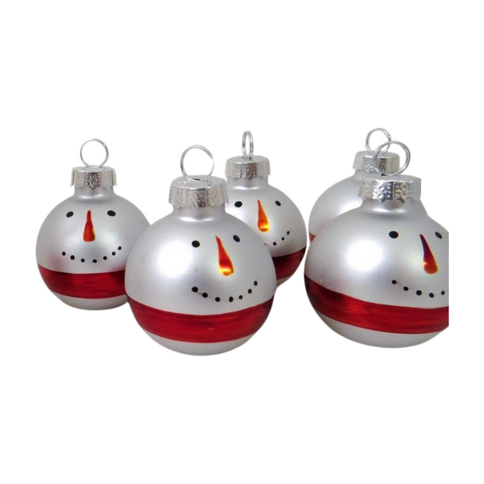 Set of 6 Snowman Bauble Place Holders