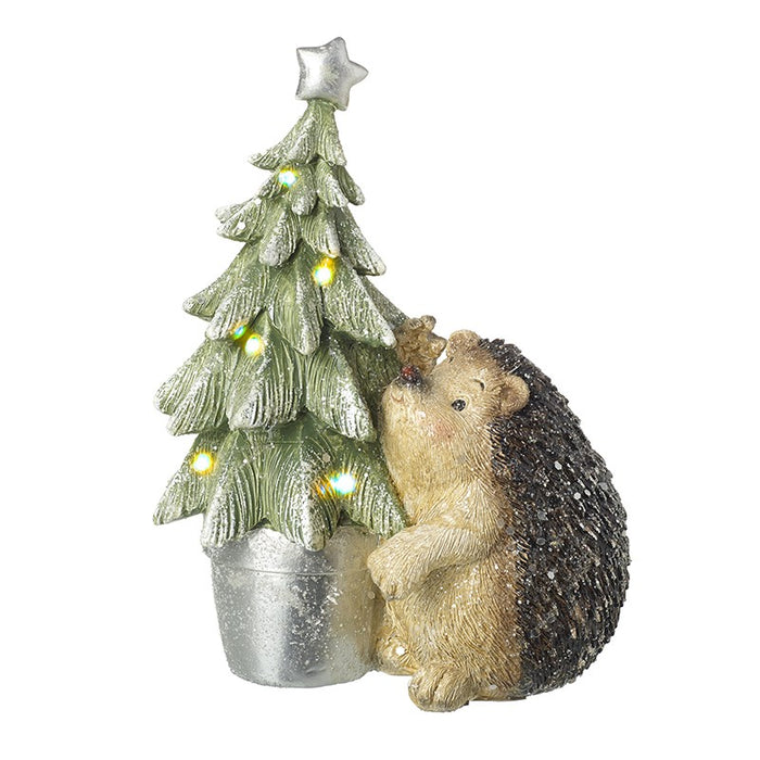 Hedgehog With Christmas Led Tree