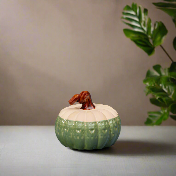 Ceramic Green Pumpkin 16cm