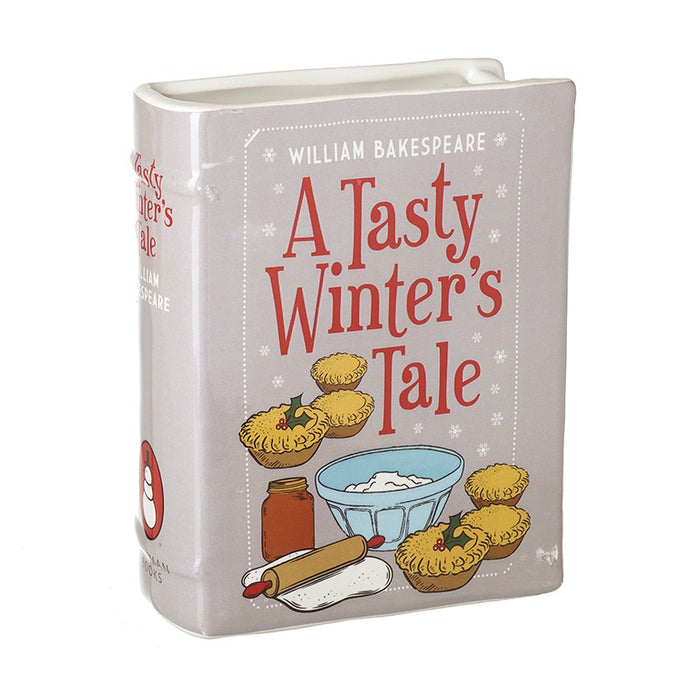 Ceramic Winter Tale Cook Book Vase