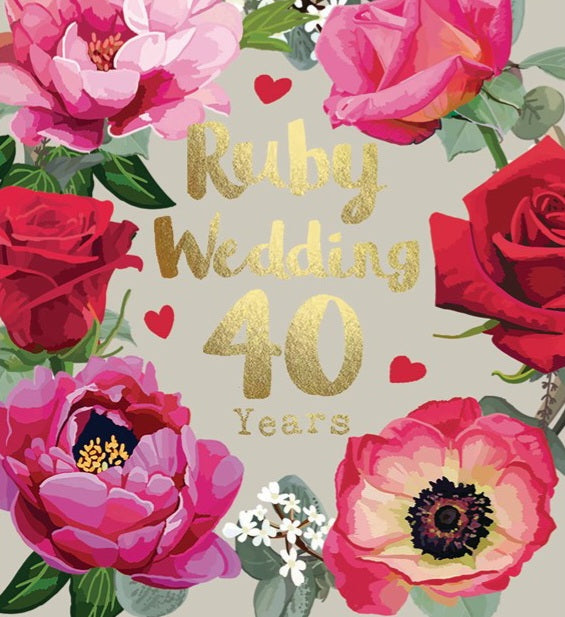 40th Wedding Anniversary - Ruby Anniversary - Sarah Kelleher