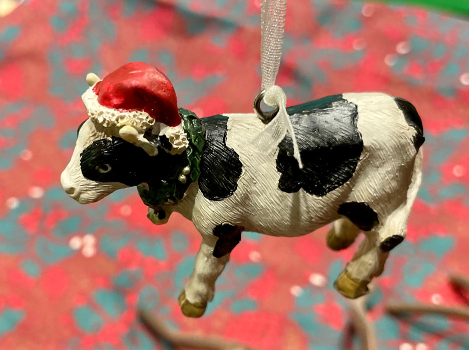 Cow Christmas Tree Decorations - Set of 2