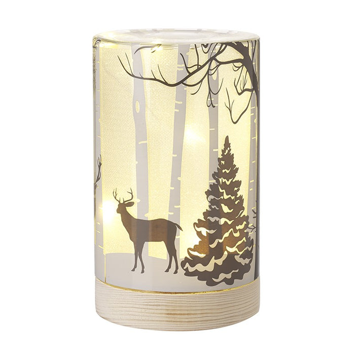 Glass Light Up Forest Scene