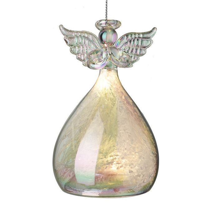 Light Up Glass Hanging Angel