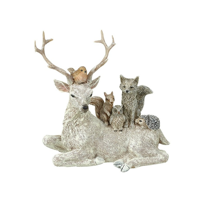 Sitting Deer And Friends Ornament