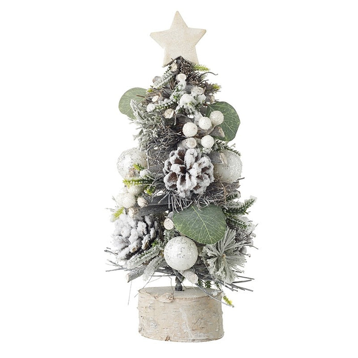 Star Topped Faux Foliage Tree - Two sizes