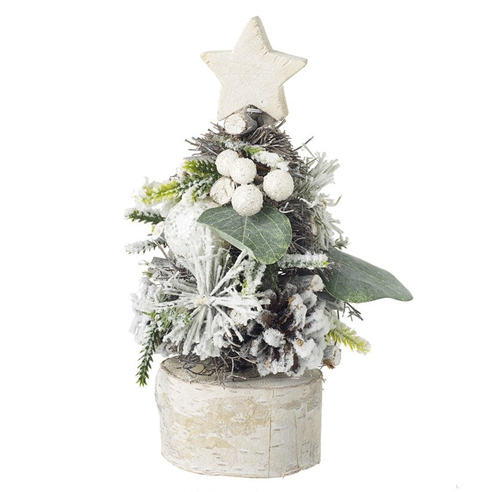 Star Topped Faux Foliage Tree - Two sizes