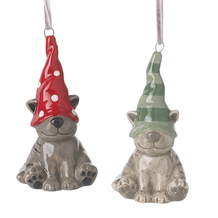 Cats In Hats Dolomite Hanging - Set of 2