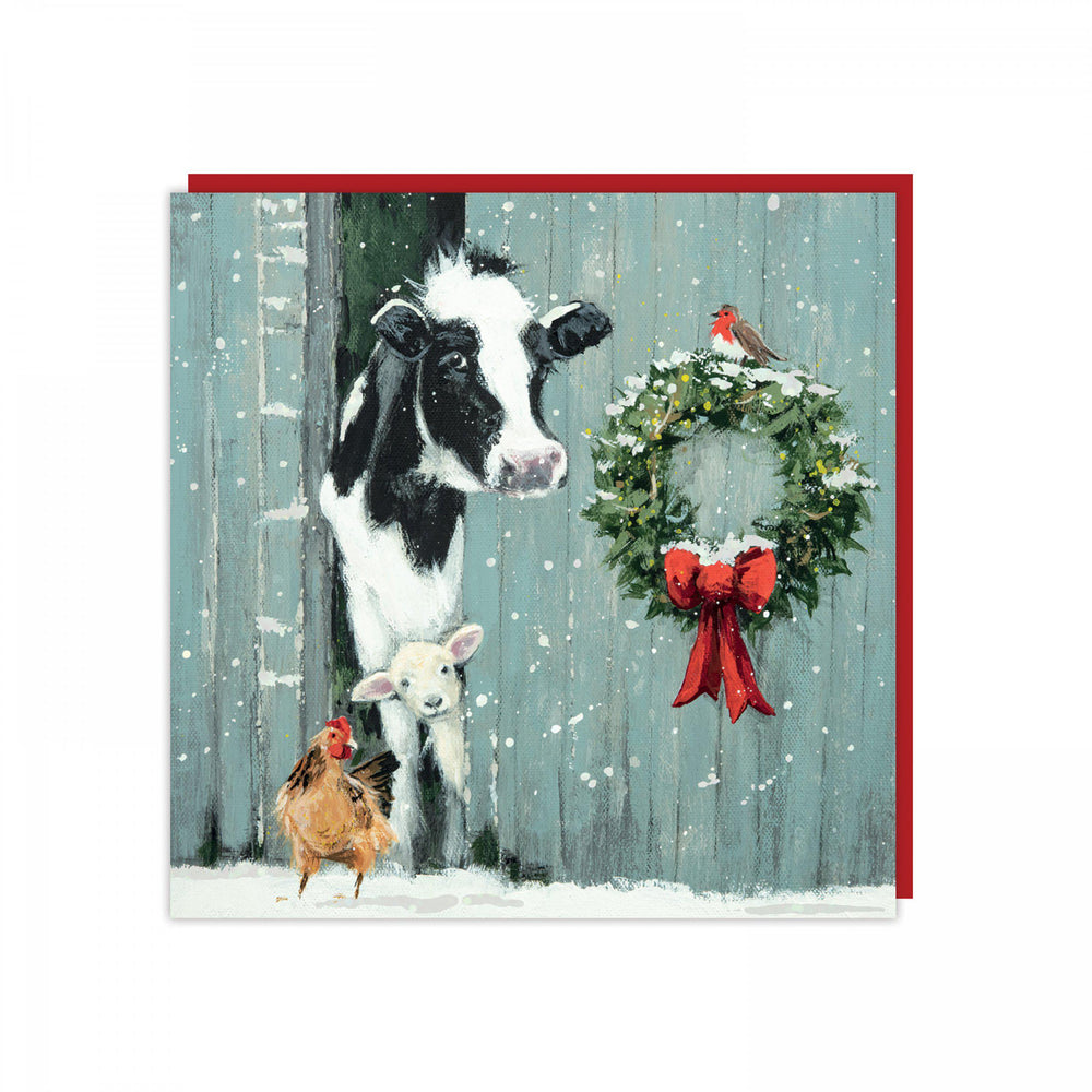 Cow Christmas Cards - Peekaboo - Pack of 6