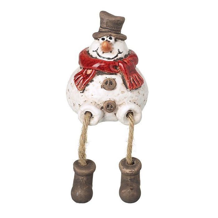 Ceramic Snowman With Dangly Legs