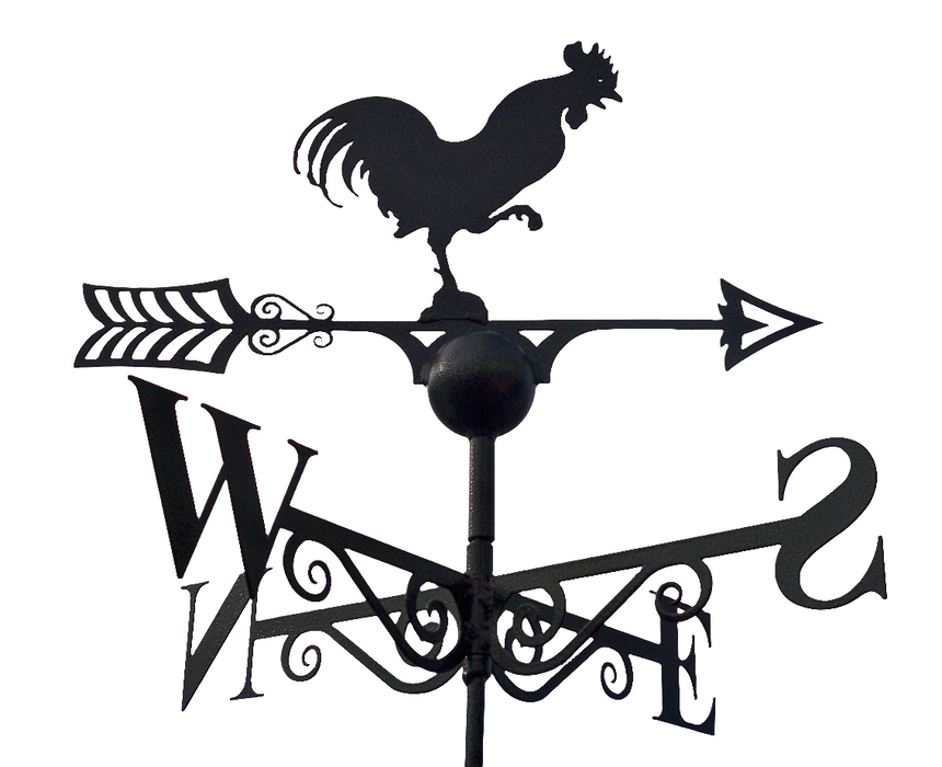 Cockerel Weathervane - UK Made Solid Steel