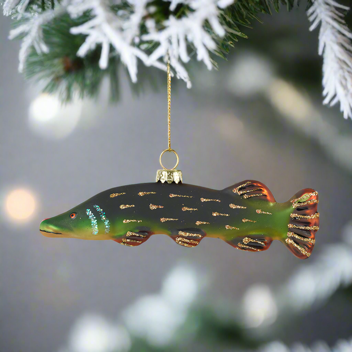 Green Fish Novelty Christmas Bauble - Boxed