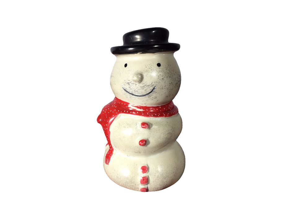 Snowman Large Natural Soapstone Ornament - 10cm