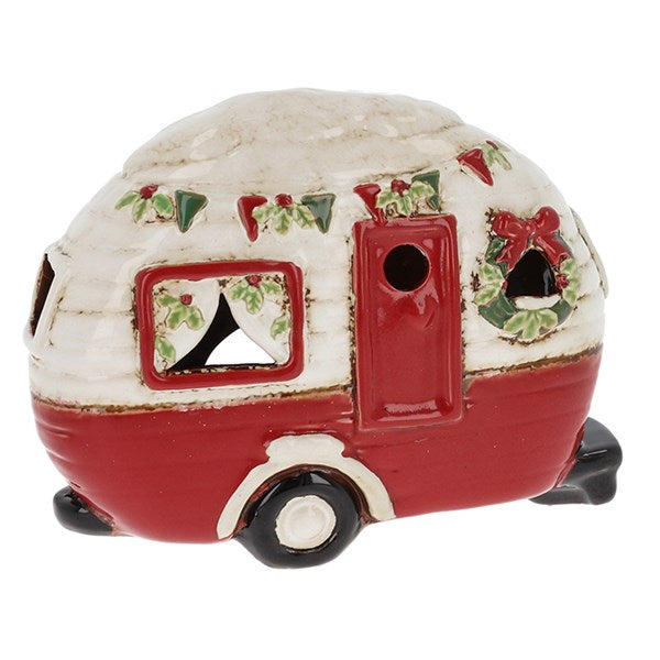 Christmas Cornish Village Pottery Lantern Christmas Caravan