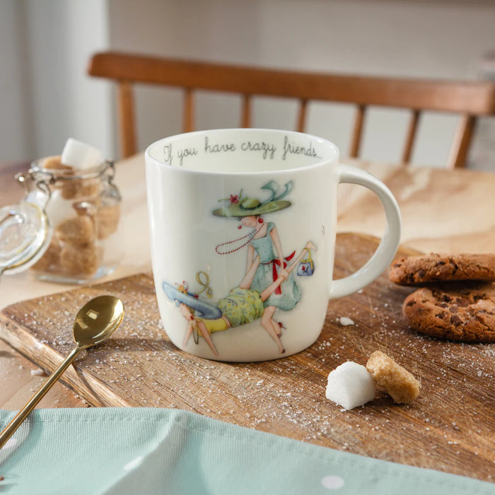 Friend Mug - If you have crazy friends...you have everything! - Berni Parker Bone China Mug, Designed and Made in the UK