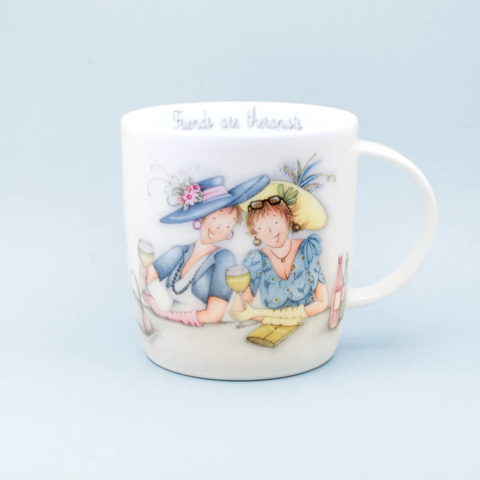 Friends Are Therapists - Berni Parker Bone China Mug, Designed and Made in the UK