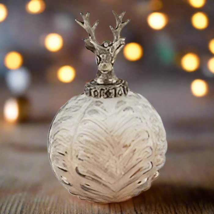 Coffee Ombre Collection Stag Glass Bauble