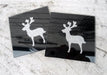 Silver reindeer coasters