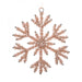 Pink Beaded Wire Snowflake Hanging Decoration