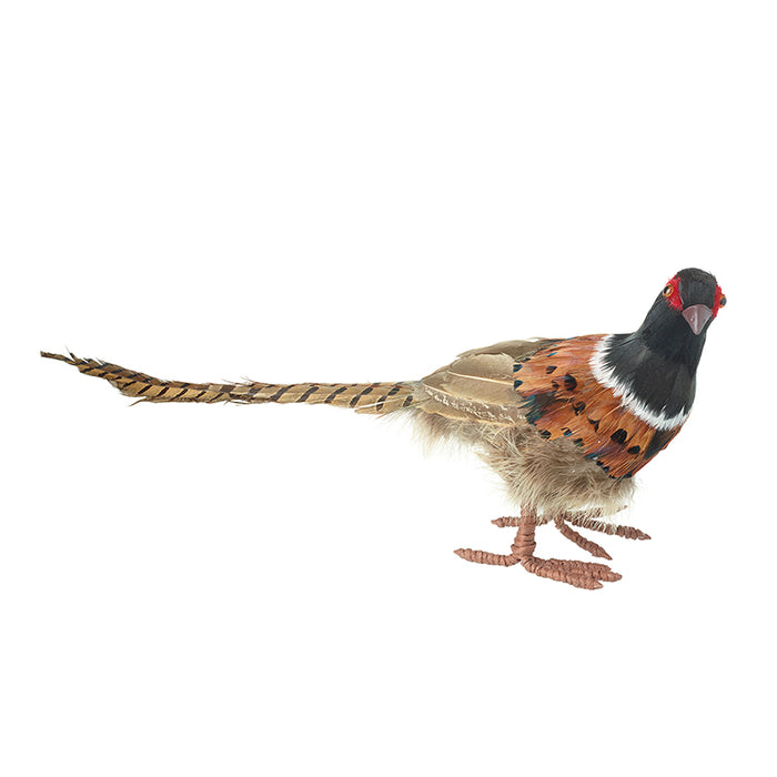 Standing Pheasant Feathered Decoration