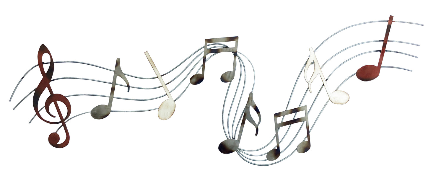 Metal Musical Notes Wavy Wall offers Decor, 49