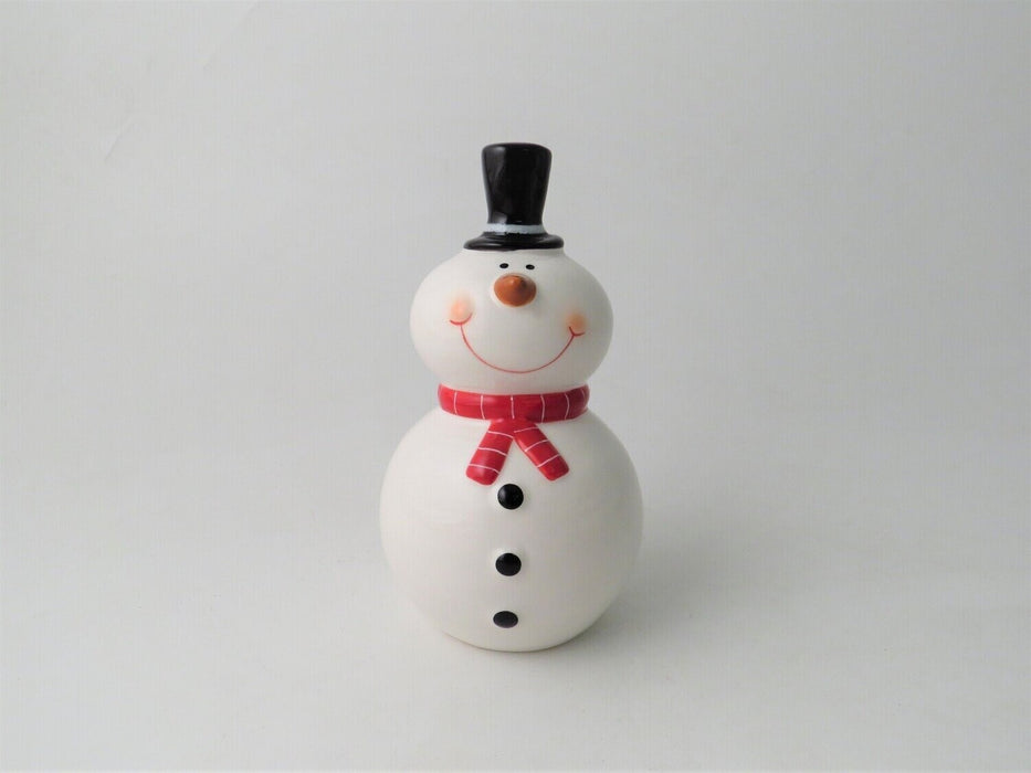 Snowman In a Hat Ceramic Christmas Decoration