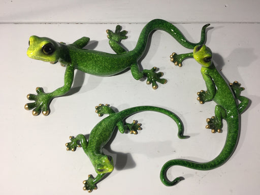 Green Gecko Wall Decor Set