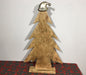 Wooden Christmas Tree with Silver Santa Hat