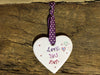 Ceramic Hanging Heart - Love You Mum