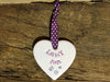 Ceramic Hanging Heart - Lovely Mum