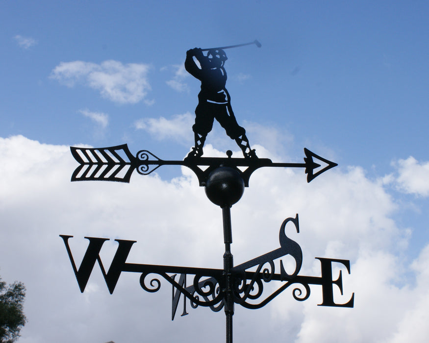 Golfer Weathervane - UK Made Solid Steel