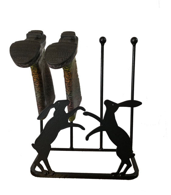 Boxing Hares Welly Boot Holder