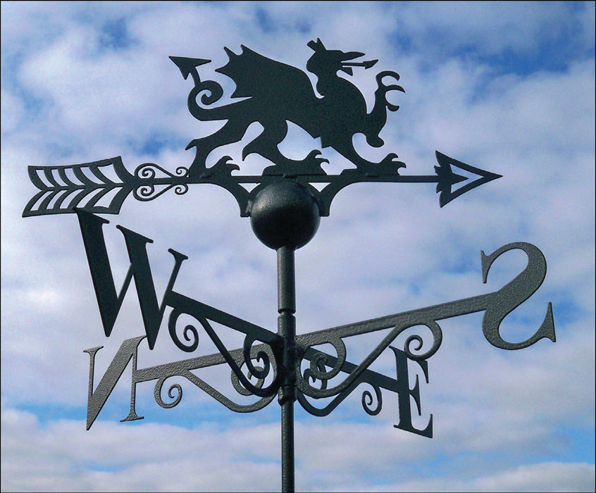 Welsh Dragon Weathervane - UK Made Solid Steel