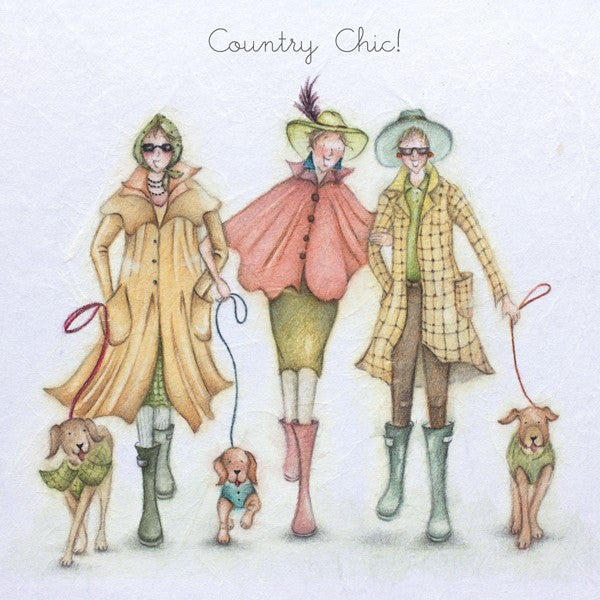 Country Lady Card - Country Chic! - Berni Parker