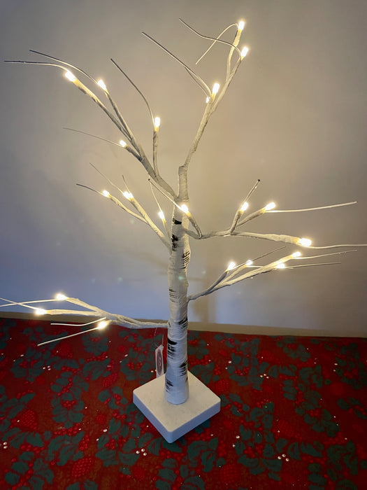 Birch Tree LED Light Up Christmas Tree 55cm