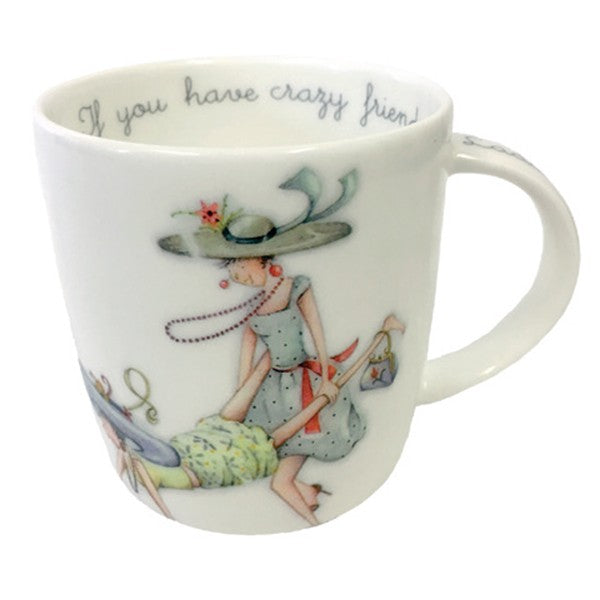 Friend Mug - If you have crazy friends...you have everything! - Berni Parker Bone China Mug, Designed and Made in the UK